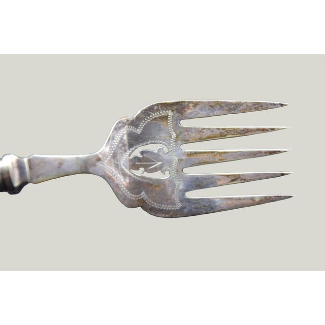 Antique English Silver Dessert Cutlery Set, 1890s, Set of 2 For Sale - Image 3 of 5