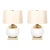 Modernist Mercury Glass Table Lamps With Leather Wrapped Bases by Lorin Marsh For Sale