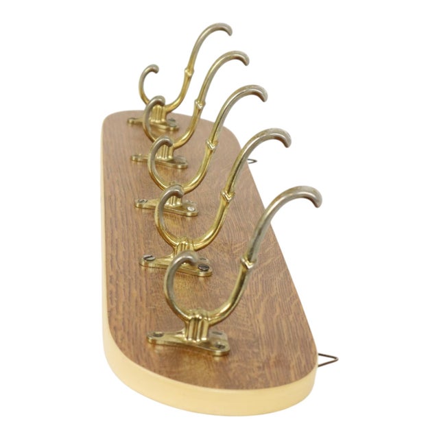 1950s Vintage Wood Veneer Coat Rack, 1950s For Sale - Image 5 of 18