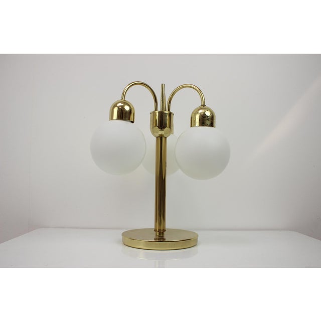 1960s Mid-Century Brass Table Lamp attributed to Kamenicky Senov, 1960s For Sale - Image 5 of 10