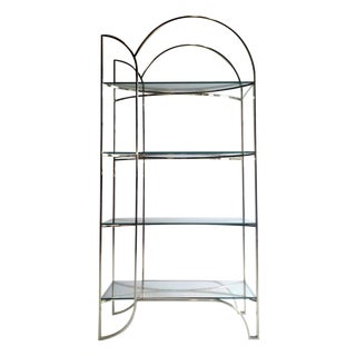 Vintage Brass & Glass Milo Baughman Etagere For Sale