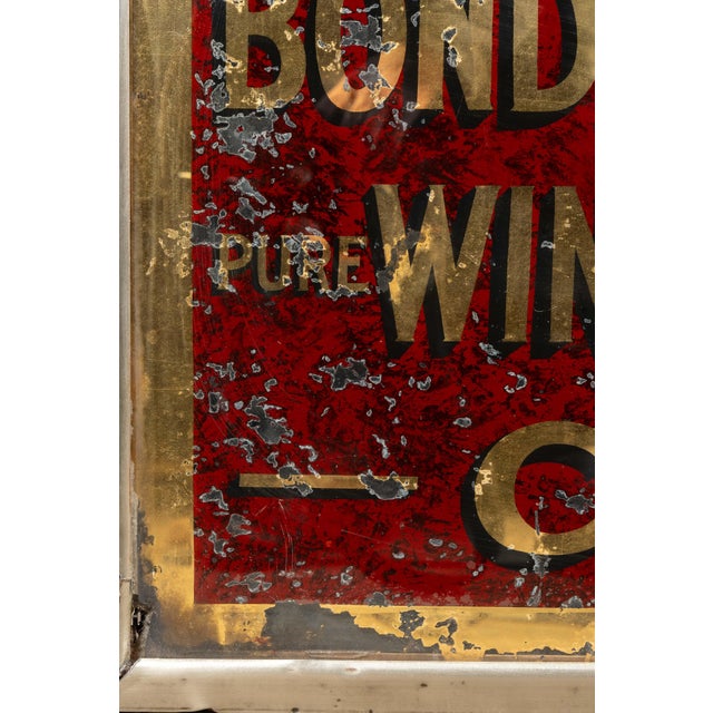 Early 20th Century Pre-Prohibition Fortune's Buffet R O G Mirror Sign For Sale - Image 10 of 12