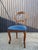 Louis Philippe Chairs in Walnut and Blue Velvet, 1950s, Set of 5 For Sale - Image 11 of 15