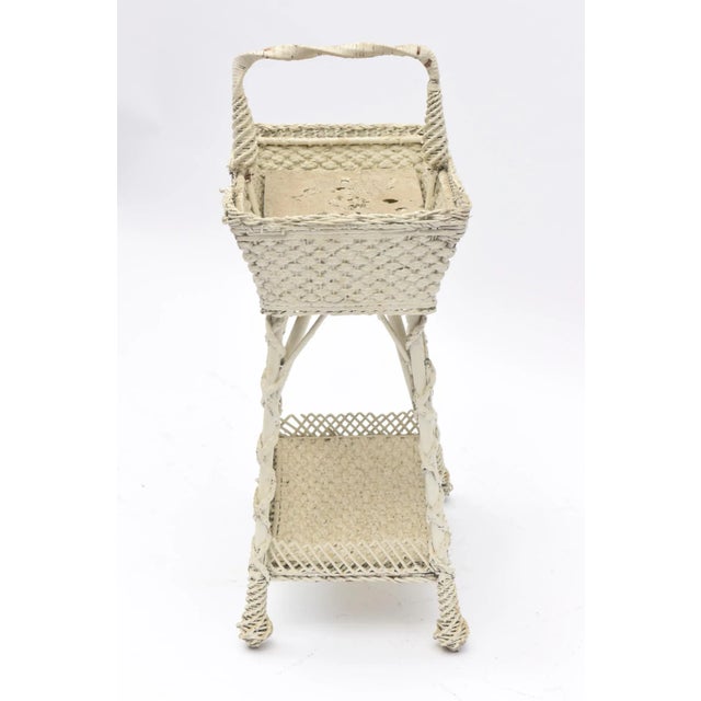 Early 20th Century Wicker Sewing Stand For Sale - Image 4 of 11