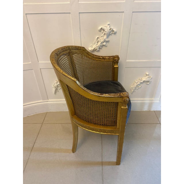Antique French Giltwood Bergere Armchairs, 1860, Set of 2 For Sale - Image 4 of 16