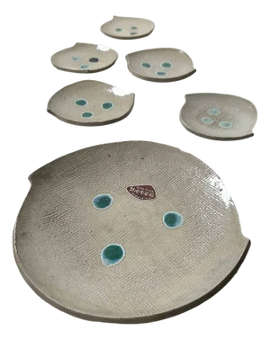 Mid-Century Ceramic Plates by Mashiko-Yaki, Japan, 1960s, Set of 6