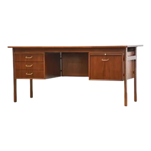 1960s Refinished Danish Modern Teak Desk