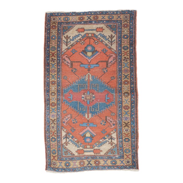 Antique Persian Heriz Wool Rug 2'10'' X 4'10'' For Sale