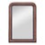 French Faux Tortoiseshell and Ebonized Mirror With Rounded Corners, Circa 1920 For Sale
