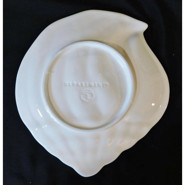 Set 0f 8 Vintage Palm Beach Style White Seashell Conch Dept. 56 Ceramic Dessert Plates - 4 Designs For Sale - Image 4 of 10