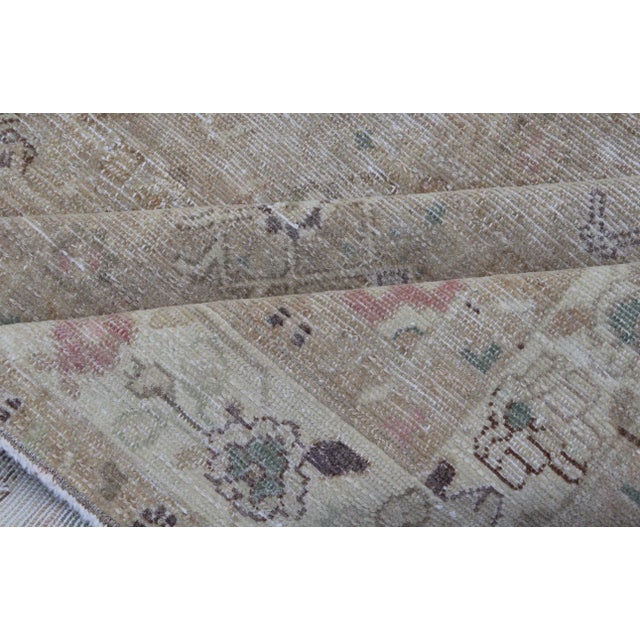 Persian Hamedan Vintage Gallery Rug With Sub-Geometric Design Earth Tones For Sale - Image 10 of 11