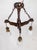 Early 20th Century Early 20th Century Carved Wood Parrots Chandelier With Hanging Glass Shaded Lights For Sale - Image 5 of 13