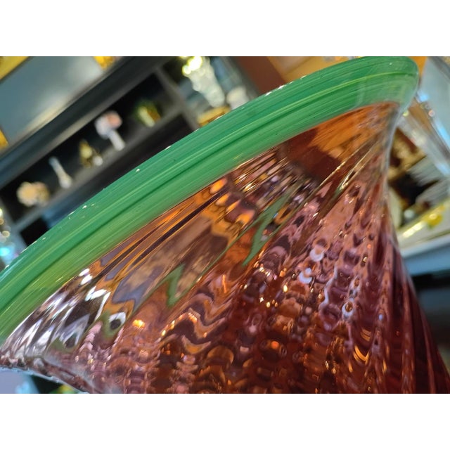 Signed Young & Constantin Art Glass Trumpet Vase For Sale In Baltimore - Image 6 of 6