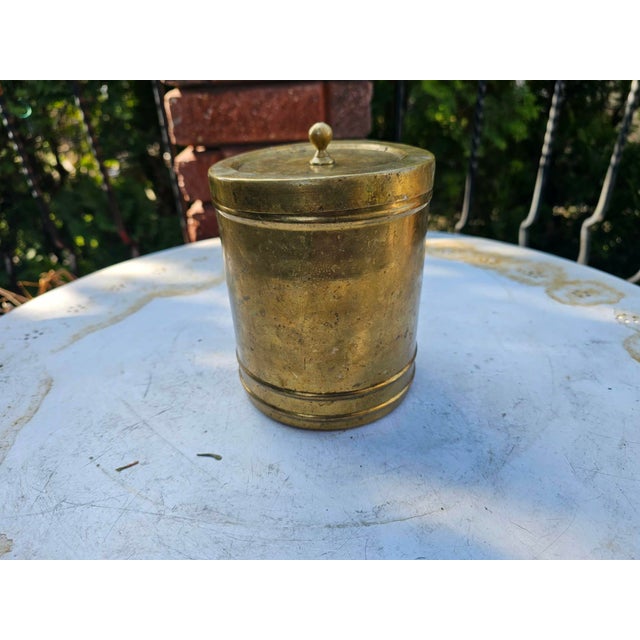Art Deco Brass Coffee Canister, 1920s For Sale - Image 4 of 7