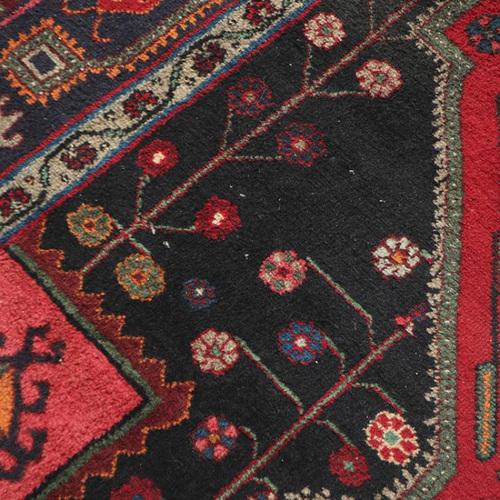 Vintage Wool Rug in Red For Sale - Image 5 of 6
