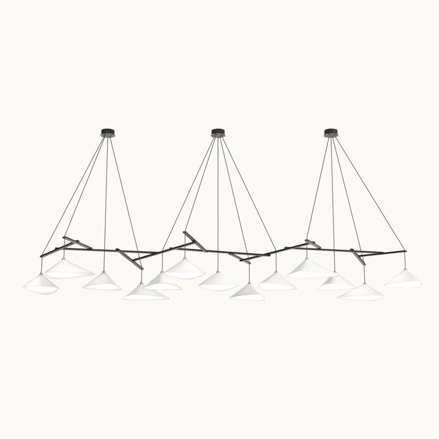 Emily Group of Thirteen in Semi Matte Paint Pendant from Moss Objects For Sale - Image 10 of 12