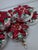 Poinsettia Christmas Ornaments, Set of 6 For Sale - Image 4 of 8