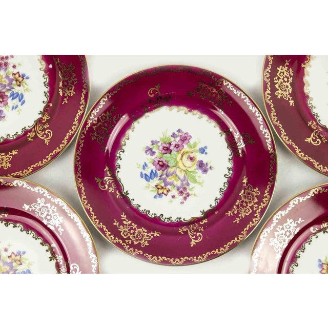 Vintage Tea Service H & C 'Selb Bavaria' Heinrich Porcelain, Germany, early 20th century. Teapot and 6 cups with saucers....