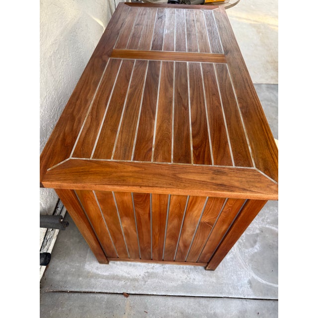 Coastal Teak Outdoor Sideboard -Gloster Brand For Sale - Image 3 of 5
