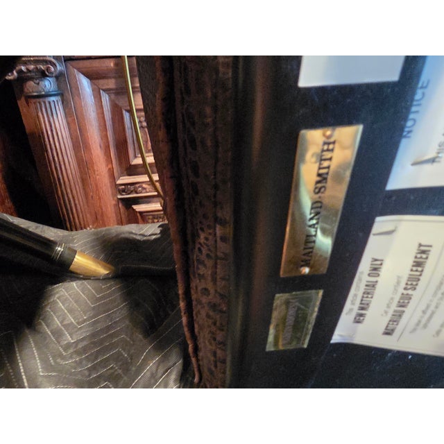 Animal Skin Pair of Maitland Smith Leather and Brass Directors Chairs For Sale - Image 7 of 7