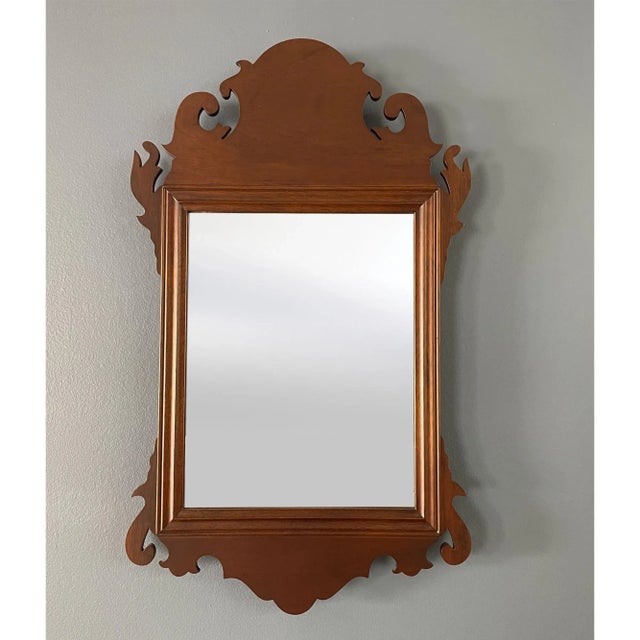Vintage Virginia Mastercrafter’s Mahogany Shelf and Mirror For Sale - Image 6 of 12