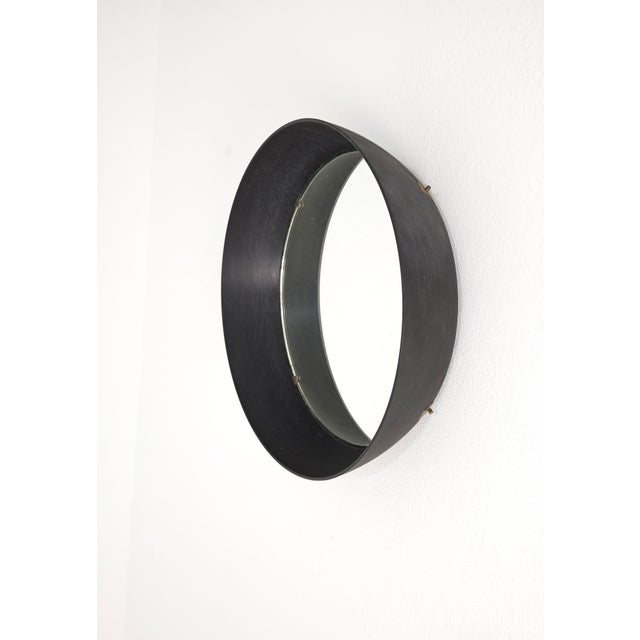 Mid-Century Ebanil Wall Mirror by Gino Colombini for Kartell, Milan, Italy, 1960s For Sale - Image 11 of 15