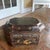 19th Century 19th-Century Chinese Export Lacquer Tea Caddy Box With Gilt and Painted Figural Cartouches For Sale - Image 5 of 7