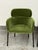 Caleb Zipperer for Cb2 Azalea Forest Green Logan Velvet Armchairs, Pair For Sale - Image 10 of 12