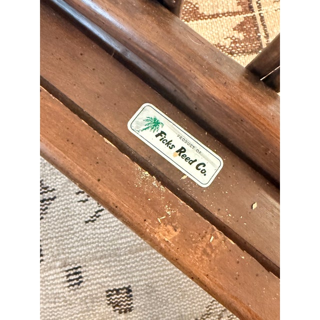 1960s Set of MCM Ficks Reed Lounge Chairs and Coffee Table - Rattan Reed Bamboo Boho Coastal For Sale - Image 15 of 16