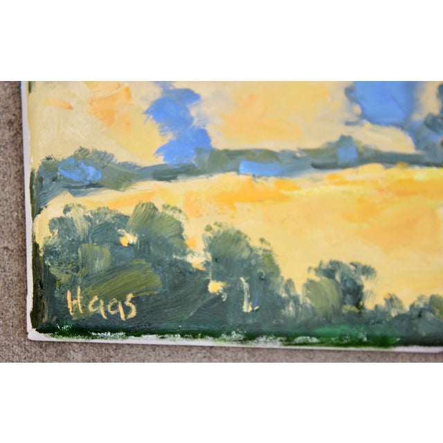 Modern Narratives — Mt. Diablo, CA Original oil painting by L. Haas, 12 x 12 in unframed stretched canvas, signed. A...