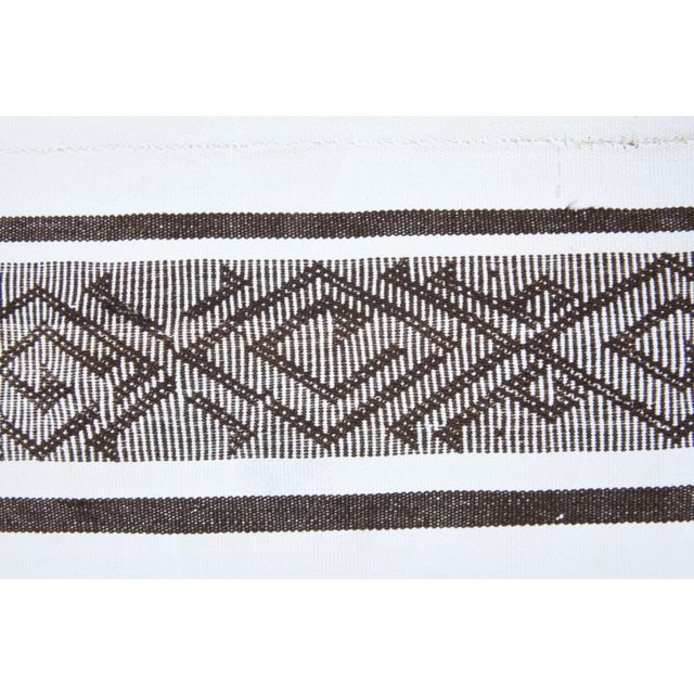 Textile Vintage Turkish Oushak Handmade Wool Cotton White Kilim Area Rug For Sale - Image 7 of 11