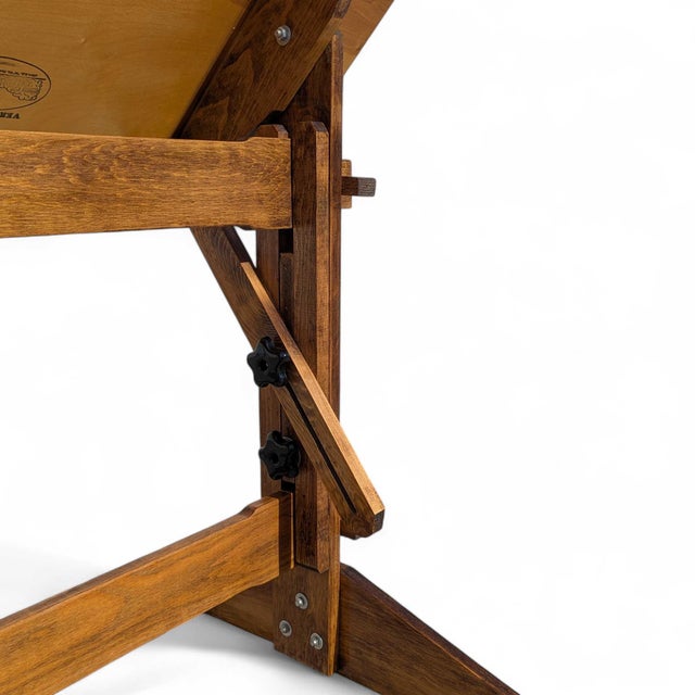 Mid-Century Versa Tables Adjustable Wood Drafting Table, 20th Century For Sale - Image 9 of 16