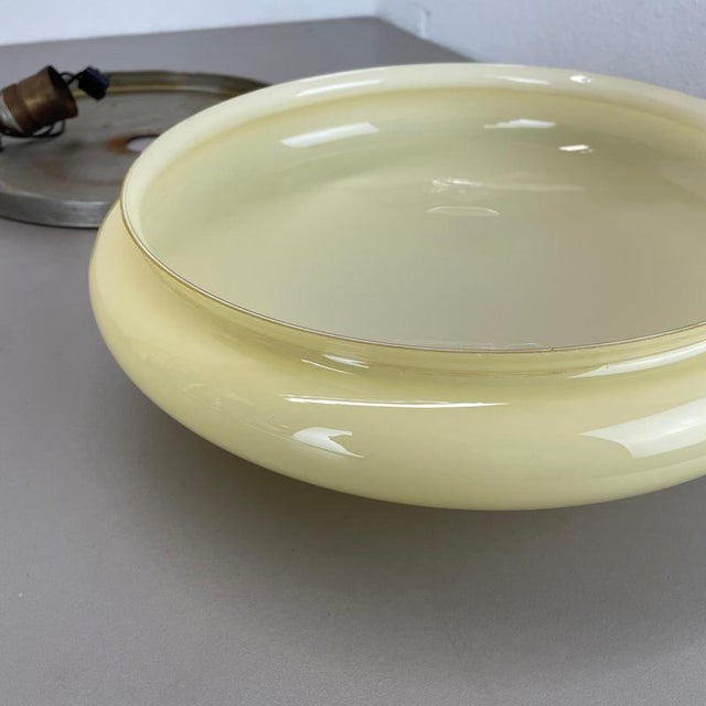 Gio Ponti Large Modernist Art Deco Metal Plafoniere Wall Light by Gio Ponti, France, 1920s For Sale - Image 4 of 18
