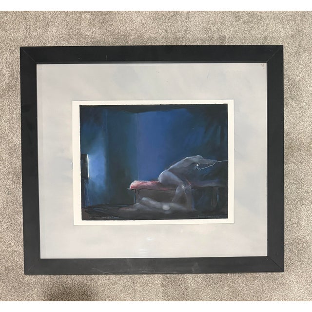 Matthew Johnston (American), Two Figures – Phone – T.V. – Study, 1985. Original mixed-media work on paper depicting two...