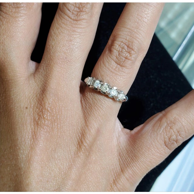 ♥ Product Summary ♥ Main Stone: Diamonds Approx.Diamond Carat Weight: .44cttw Diamond Cut: Round Band Material: 14k White...