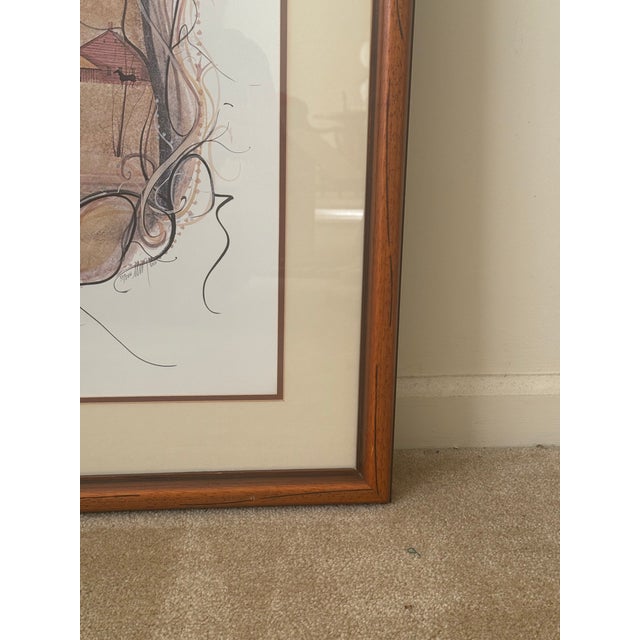 American Betrothed by P. Buckley Moss Is a 1982 Rare Limited Edition Numbered Edition Lithograph For Sale - Image 3 of 8