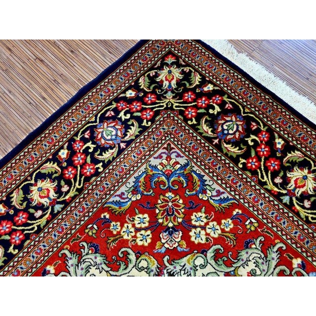 Beige Middle Eastern Qom Rug in Pure Wool For Sale - Image 8 of 11