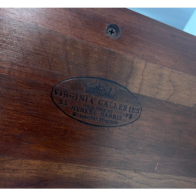 1970s Henkel Harris Virginia Galleries Solid Wild Black Cherry Jewelry Chest For Sale - Image 13 of 18