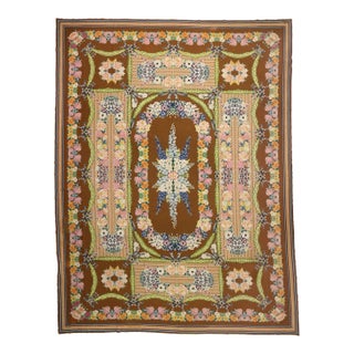 Late 19th Century Antique Portuguese Arraiolos Rug - 16'03 X 21'05 For Sale