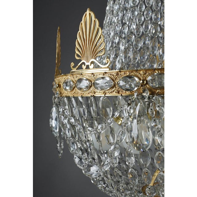 Empire Style Balloon Chandelier with Pendants, 1870 For Sale - Image 12 of 18