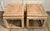Tan Pair of Vintage Ming-Style Solid Wood Side Tables in Bleached Whitewash Finish For Sale - Image 8 of 12
