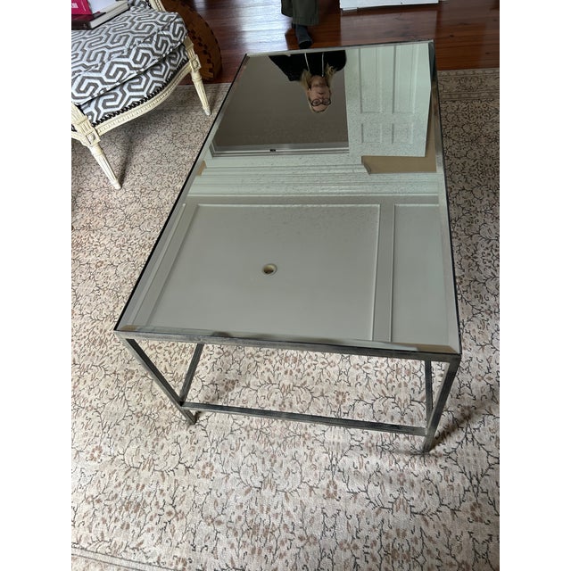 Metal & Mirrored Modern Coffee Table by Oly For Sale In Philadelphia - Image 6 of 11