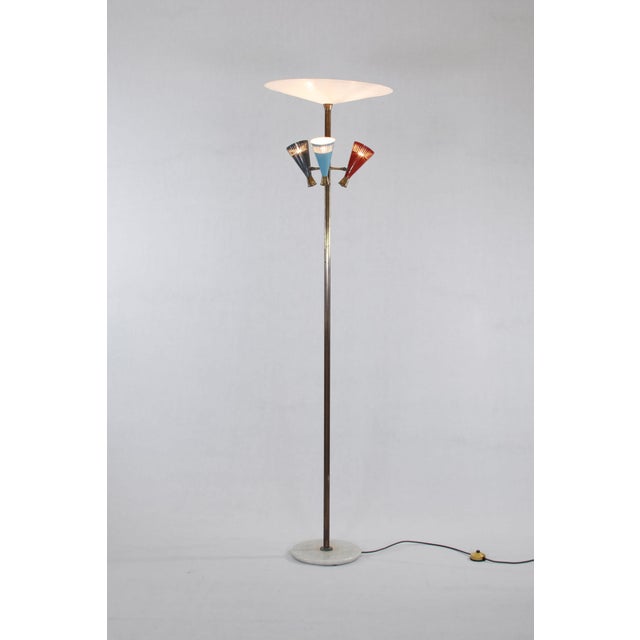 Italian Floor Lamp with Lacquered Aluminum, 1950s For Sale - Image 4 of 18