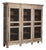 1840-1849 France Weathered Whitewash Cerused Oak Mesh-Front Cabinet For Sale