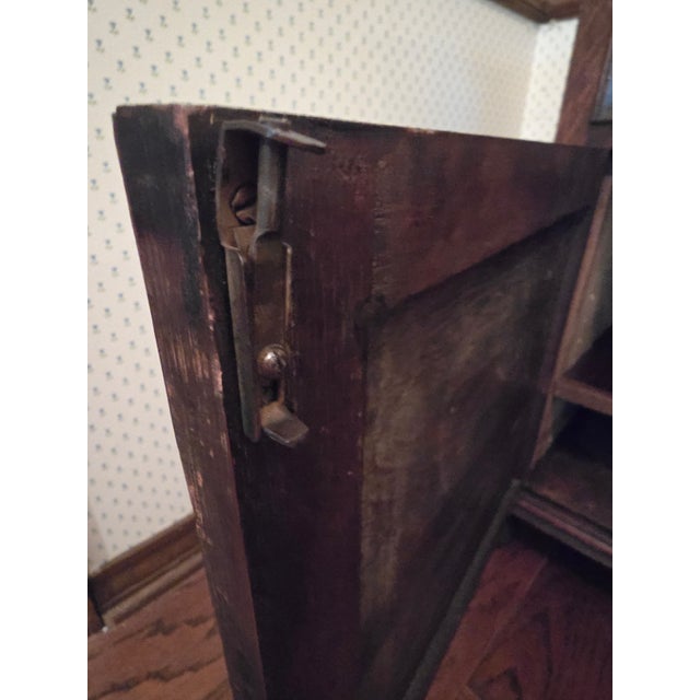 English Gothic Revival Hand-Carved Walnut Sideboard, Original Brass Hardware, 19th Century For Sale - Image 11 of 18