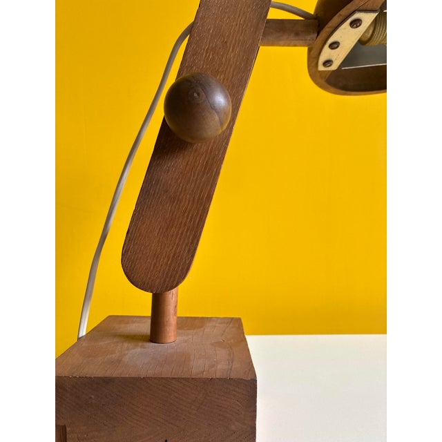 Postmodern Wooden Table Lamp by Paolo Pallucco, 1970s For Sale - Image 3 of 10