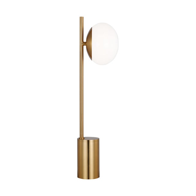 2020s ED Ellen DeGeneres by Visual Comfort Studio Lune Table Lamp, Burnished Brass For Sale - Image 5 of 5