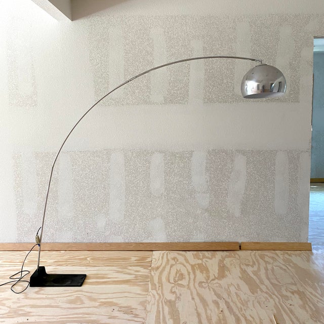Mid Century Chrome Arc Floor Lamp Chairish