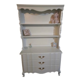 1970s French Provisional Dresser With Bookshelf, Restored and Painted. For Sale