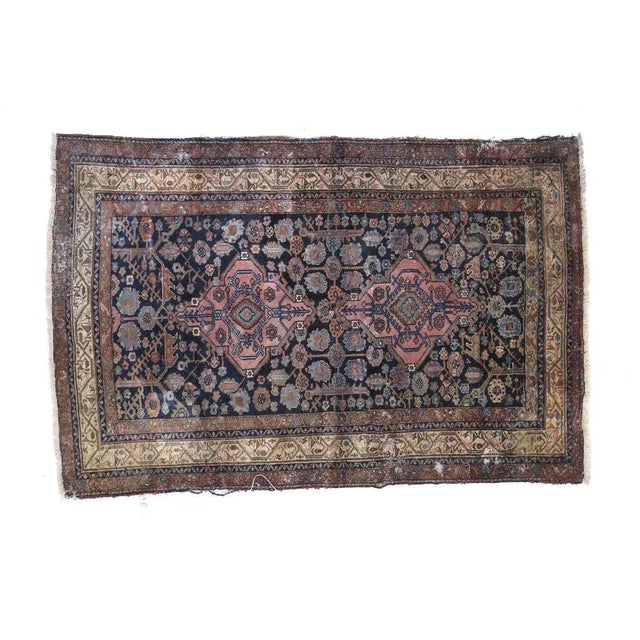 1900's Antique Persian Lillihan, 4'2" X 6'4" For Sale In New York - Image 6 of 6